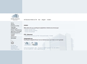 Webpräsenz des Hotel im GVZ in Ingolstadt